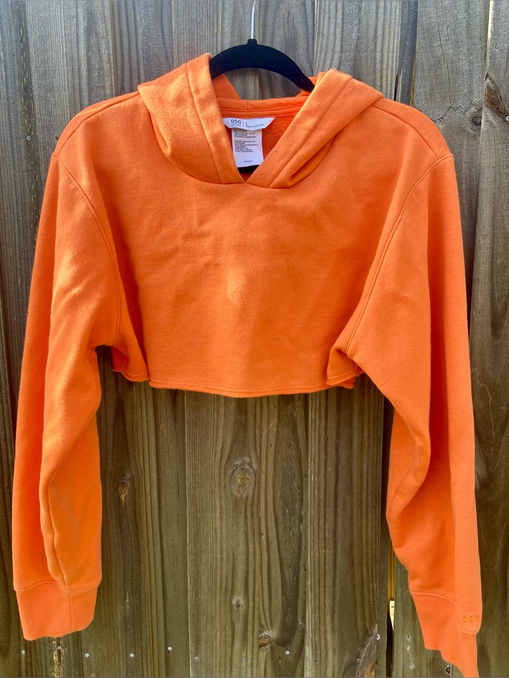 DSG Twitch + Allison cropped Orange sweatshirt hoodie large